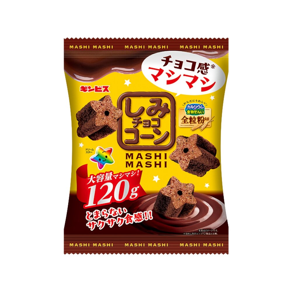 260506200553-日本 金必思 星星 巧克力 點心餅 星星餅乾 可可風味 增量版 120G 可可味 玉米餅 金必士