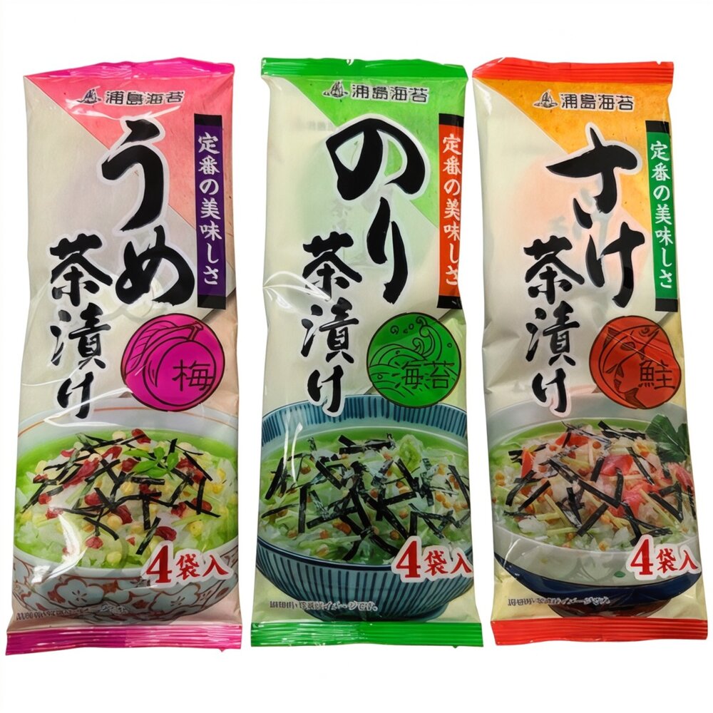 260509172525-日本 浦島海苔 茶漬 海苔茶漬 泡飯 調味料海苔味 鮭魚味 梅子風味 茶泡飯