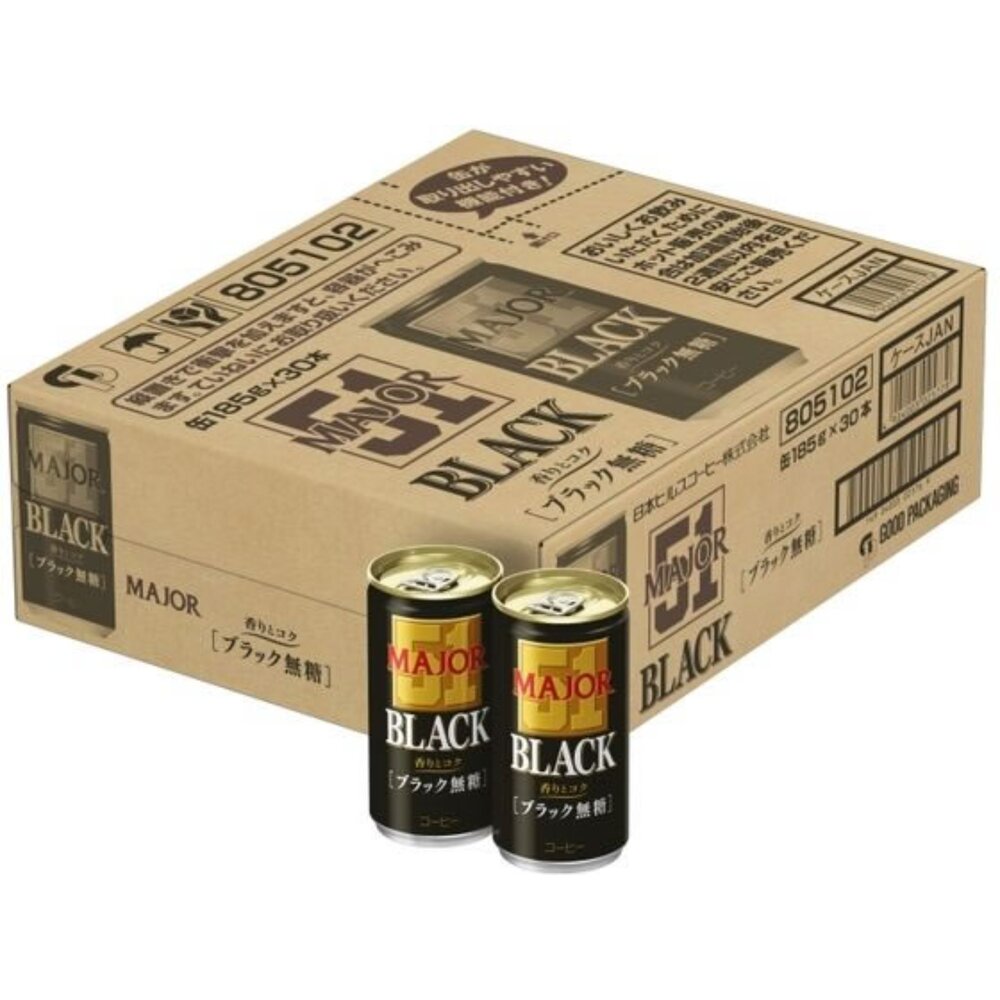 260605170246-箱出 日本 UCC MAJOR 即飲 黑咖啡 無糖咖啡 咖啡 BLACK 185ML 易開罐 30罐/箱