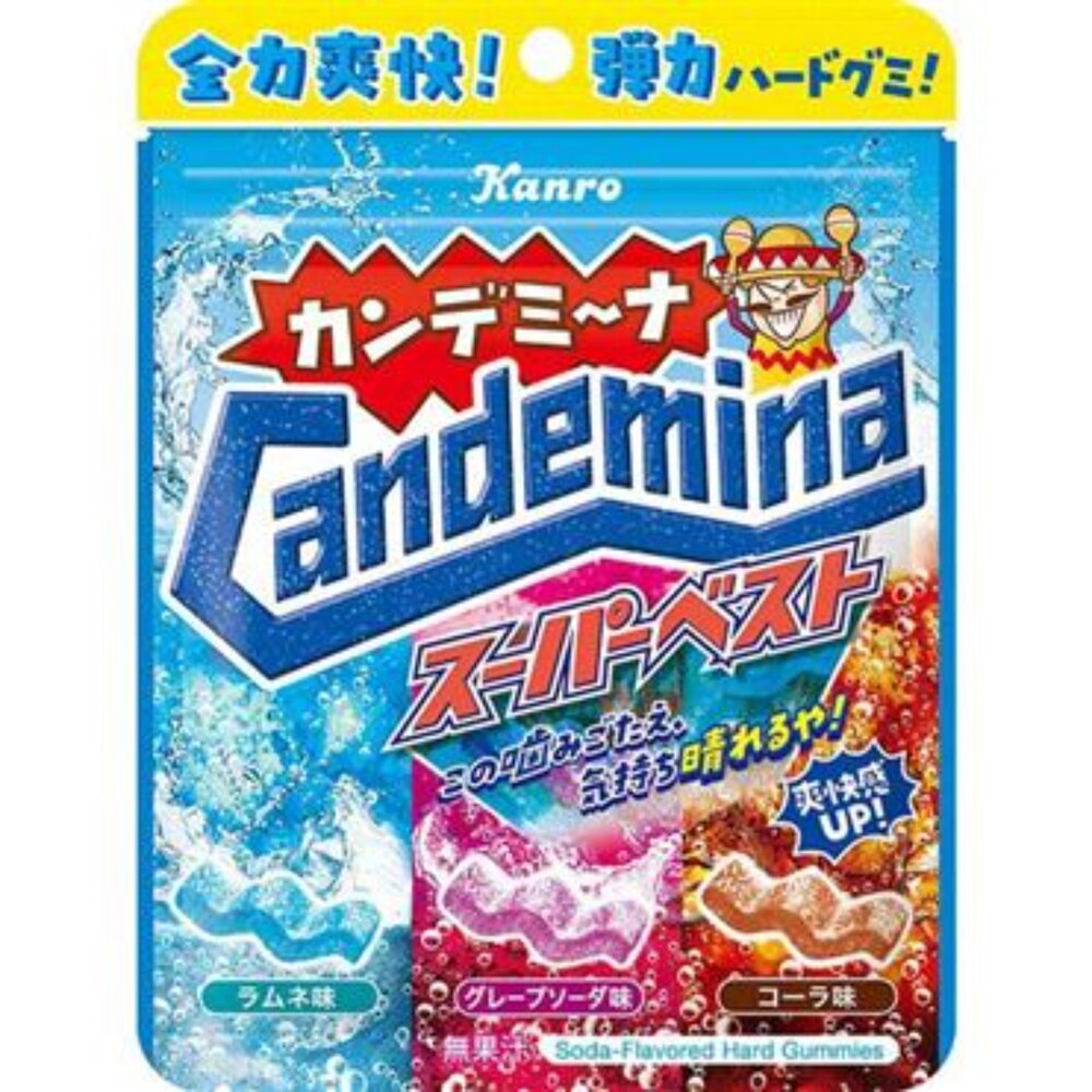 260717162029-日本 KANRO 卡羅 軟糖 綜合軟糖 碳酸飲料軟糖 CANDEMINA 汽水軟糖 波浪軟糖