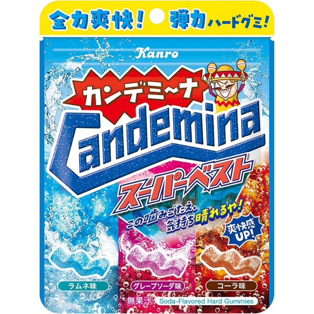 260717162029-日本 KANRO 卡羅 軟糖 綜合軟糖 碳酸飲料軟糖 CANDEMINA 汽水軟糖 波浪軟糖