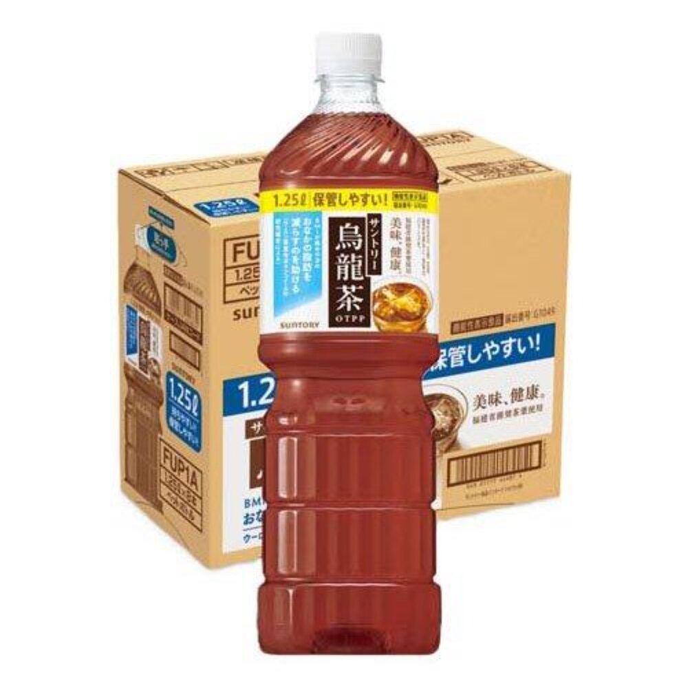 260717191752-箱出 日本 SUNTORY 三得利 烏龍茶 家庭號 1250ML*8瓶 日本烏龍茶