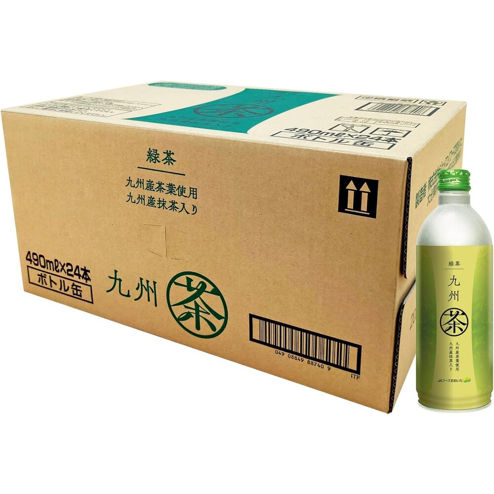 260731171205-箱出 日本 JA Food 大分 綠茶 九州綠茶 九州茶 九州 JA九州綠茶 九洲 490ml*24罐箱