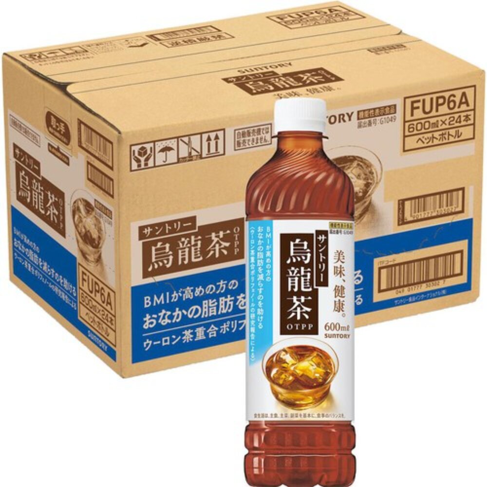 260806181135-箱出 日本 SUNTORY 三多利 烏龍茶 即飲 寶特瓶 日本烏龍茶 600ML*24瓶箱