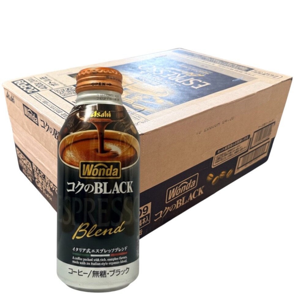 260814151534-箱出 日本 朝日 Asahi Wonda 即飲咖啡 濃郁咖啡 濃郁極咖啡 咖啡 無糖咖啡 400ml*24瓶箱