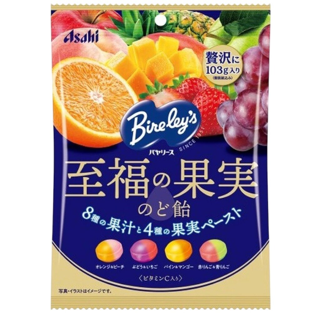 260908173348-日本 朝日 Asahi 至福果實 糖果 喉糖 綜合水果風味糖 朝日綜合水果風味