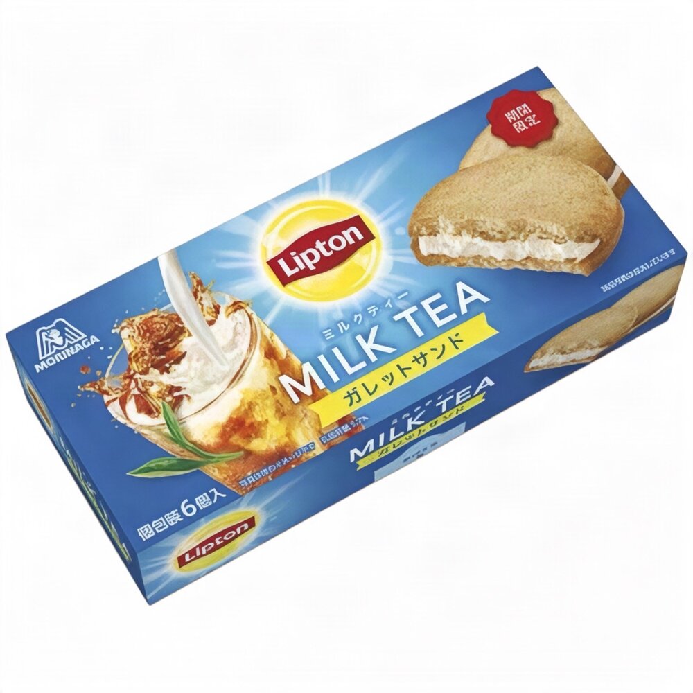 260908174556-日本 森永 MORINAGA 夾心派 MILK TEA 立頓奶茶風味 Lipton 立頓奶茶風味夾心派