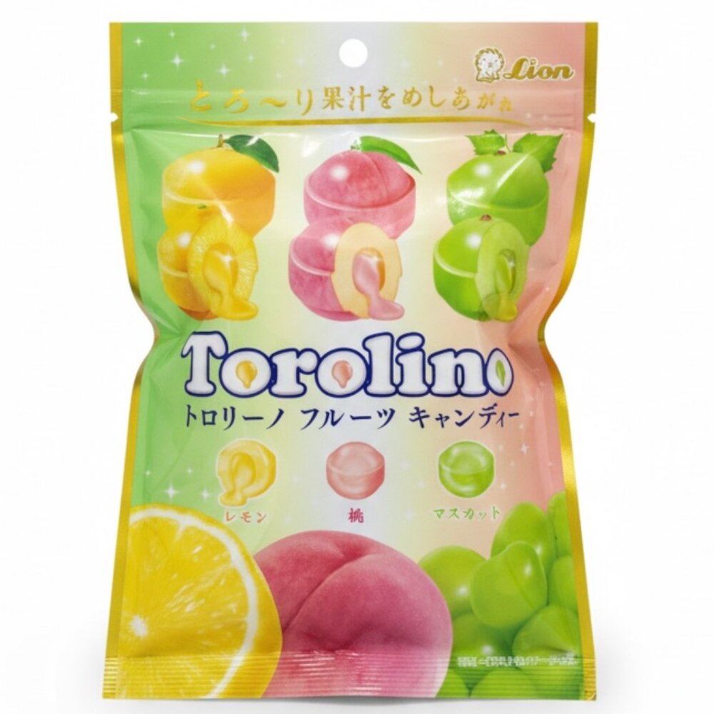 261003180458-日本 lion 獅王 Torolino 夾心糖果 糖果 3味水果夾心糖 水果糖 LION水果糖 硬糖