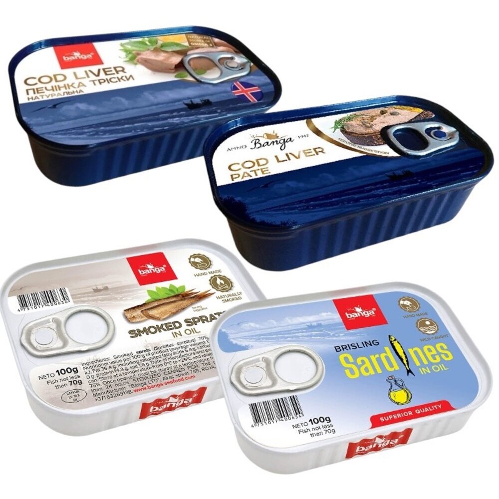 26112950845-冰島 Banga 罐頭 鱈魚肝醬 鱈魚肝 油漬 煙燻 沙丁魚