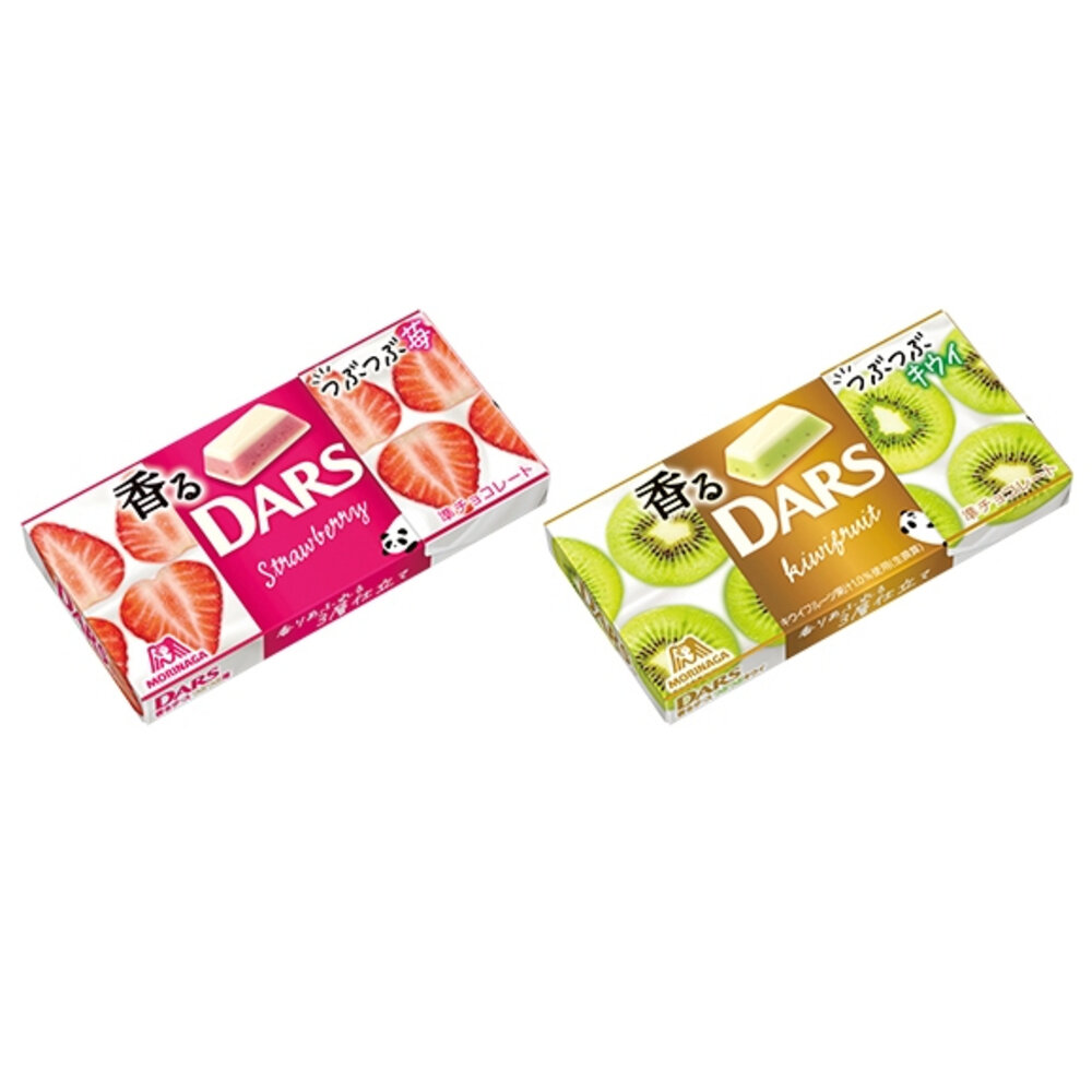 日本 森永製菓 DARS 可可塊 奇異果風味 草莓風味 朱古力 可可 巧克力 白可可-圖片-1