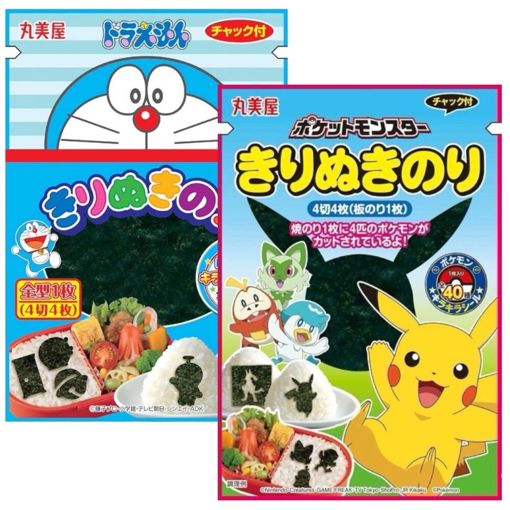 2680962375-日本 丸美屋 造型便當海苔 皮卡丘 哆啦A夢  神奇寶貝 遠足便當 野餐 造型海苔 便當海苔  海苔
