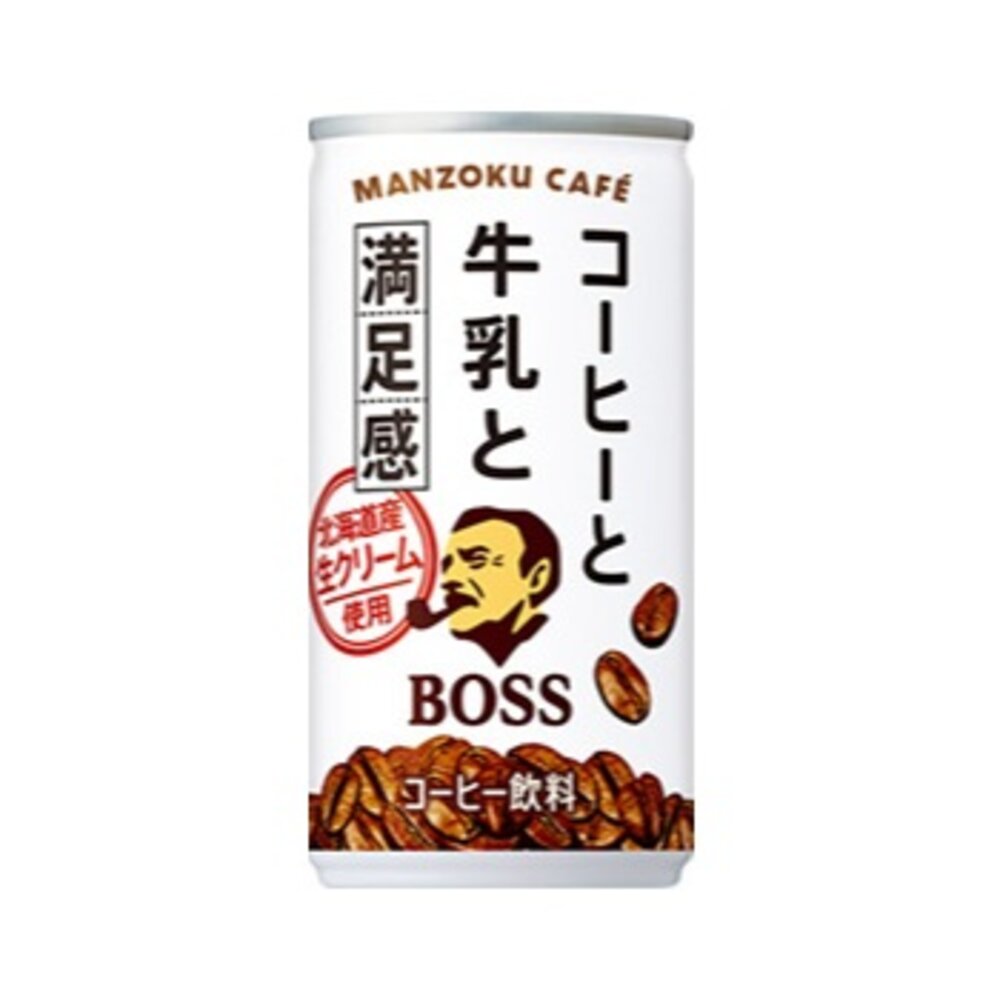 27212983142-日本 三得利 SUNTORY MANZOKU CAFE BOSS 咖啡牛乳 飲料 滿足感