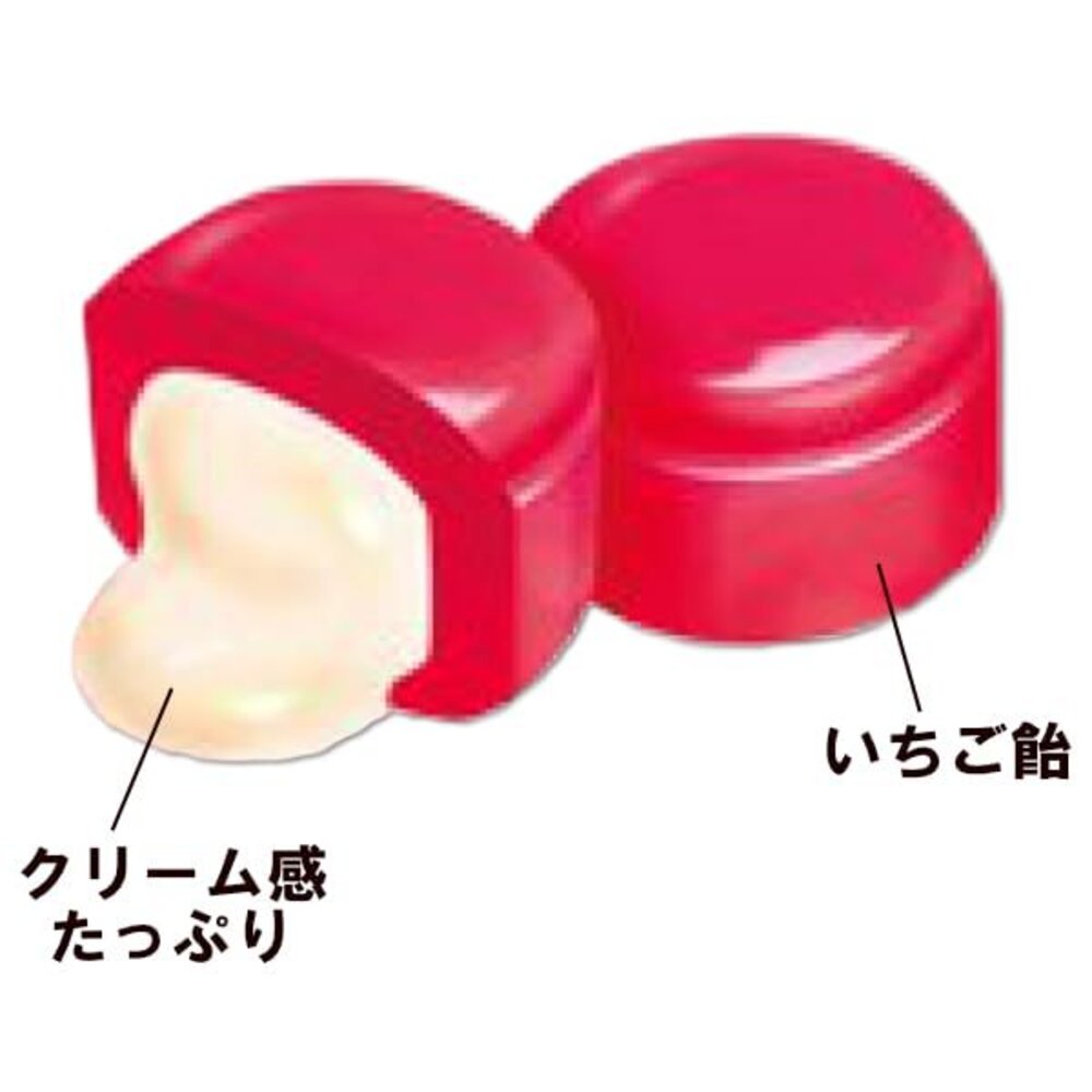 日本 UHA 味覺糖 草莓奶油風味糖 草莓糖 草莓 日本糖果 糖果 硬糖 奶油 夾心糖-圖片-1