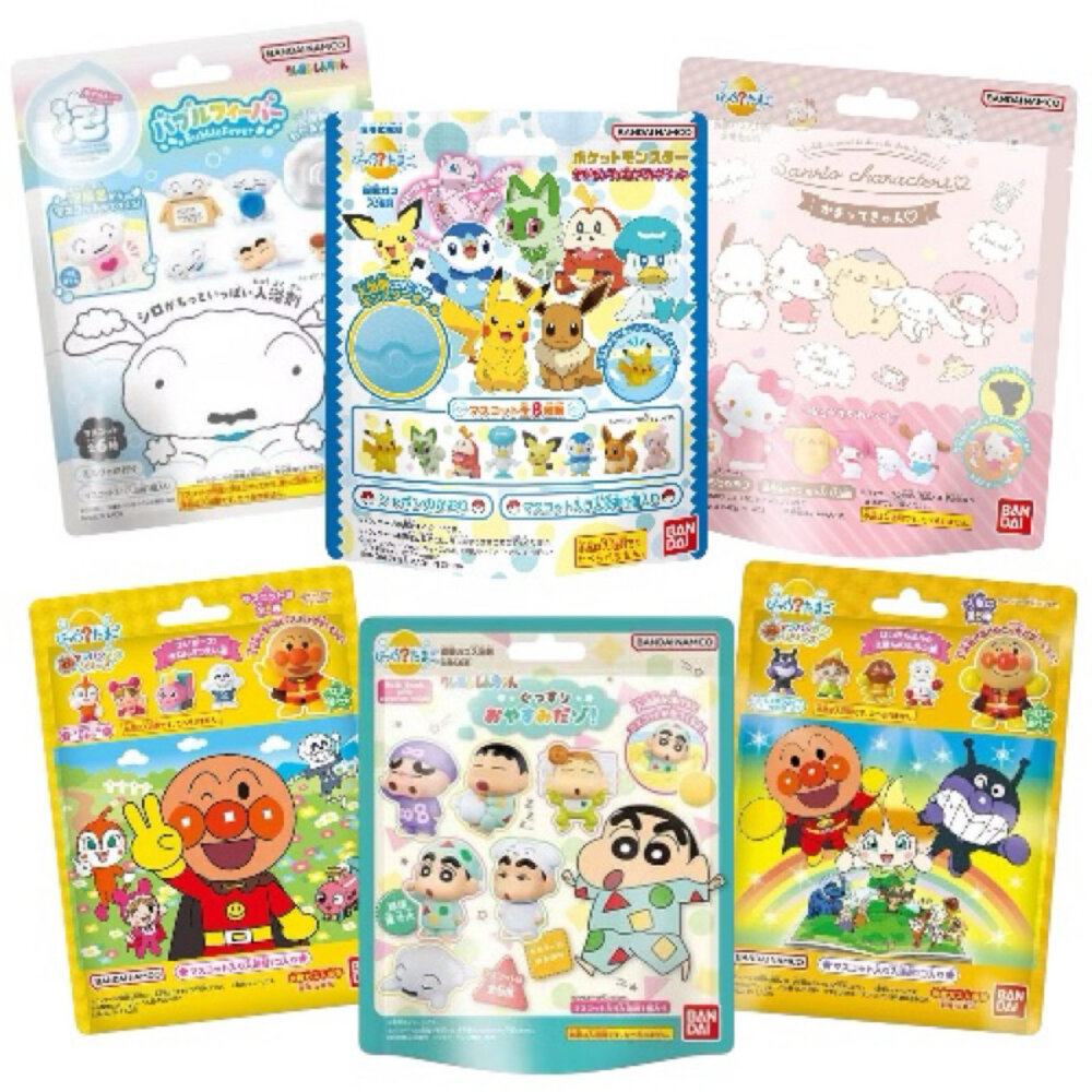 27579204965-日本 萬代 多款 泡澡公仔沐浴球 沐浴球 洗澡球 泡澡球 麵包超人 蠟筆小新 kt貓 神奇寶貝