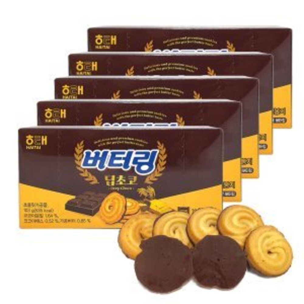 韓國 海太 HAITAI 巧克力 奶油風味 曲奇餅乾 餅乾 巧克力奶油風味 可可 奇曲-圖片-1