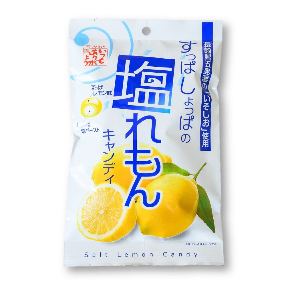 28905012369-日本 松屋製菓 檸檬風味鹽糖 檸檬鹽糖 鹽糖 檸檬風味 檸檬塩糖 塩糖 松屋鹽糖
