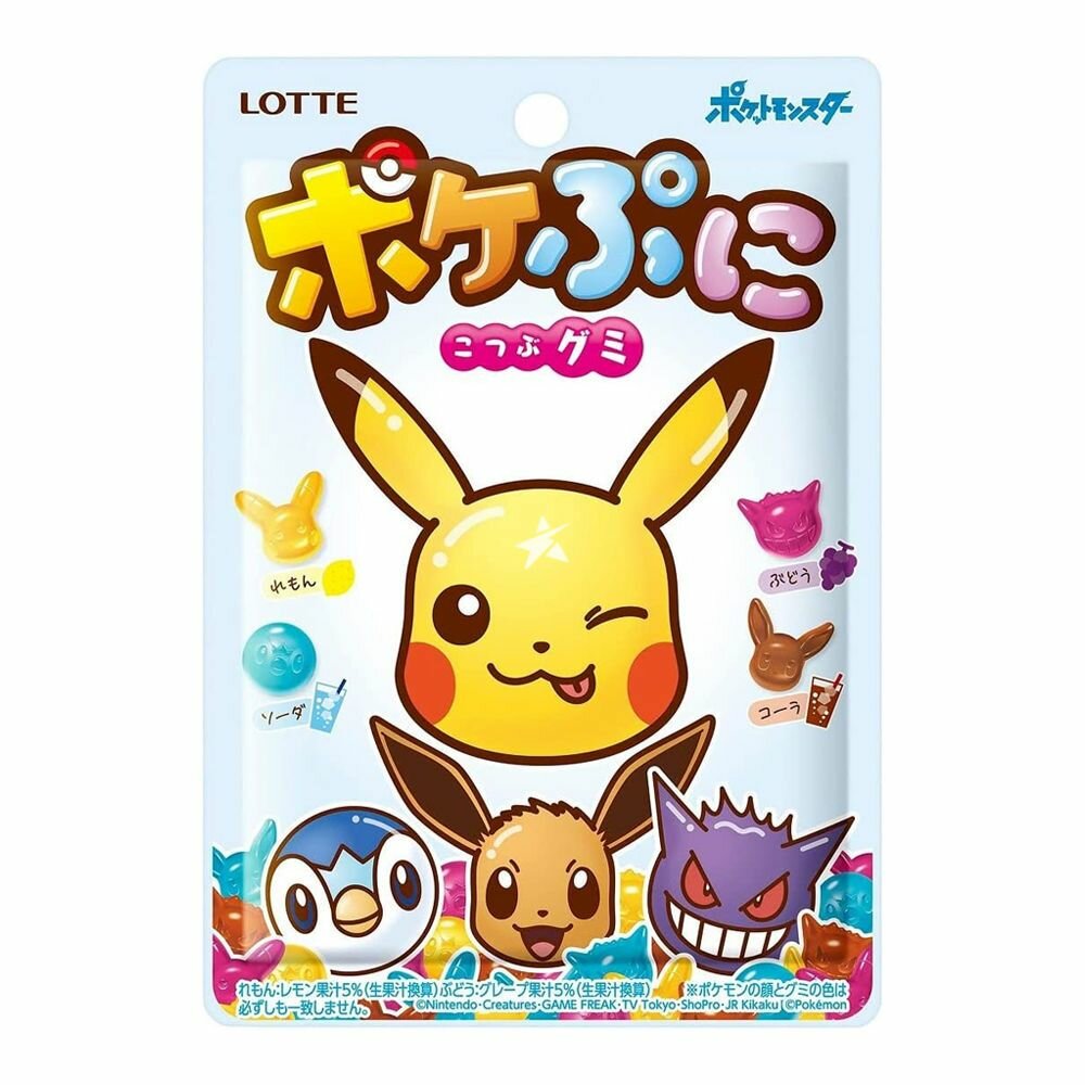 29657101781-日本 樂天 LOTTE 得樂 寶可夢 造型軟糖 軟糖 皮卡丘 水果軟糖 神奇寶貝