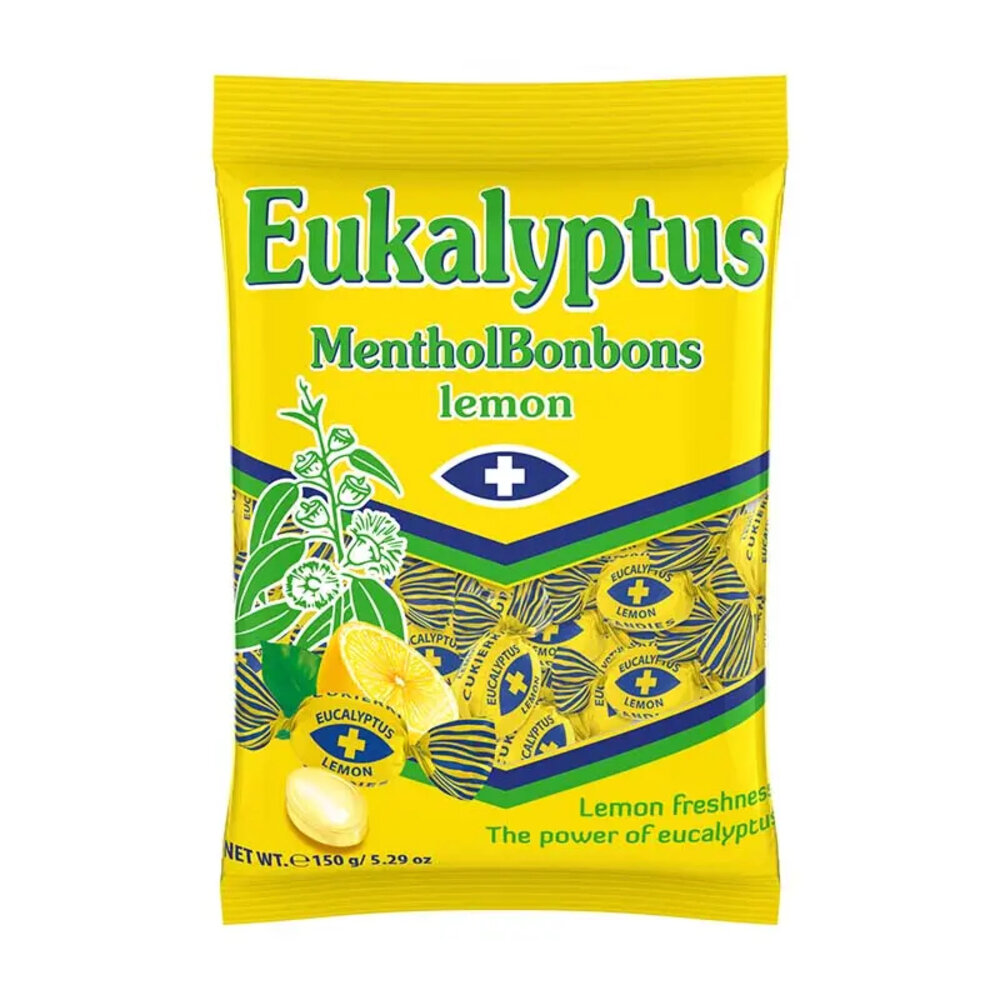 29779354893-波蘭 舒德 尤加利潤喉糖 檸檬薄荷風味 喉糖 檸檬薄荷 潤喉糖 涼糖 薄荷檸檬