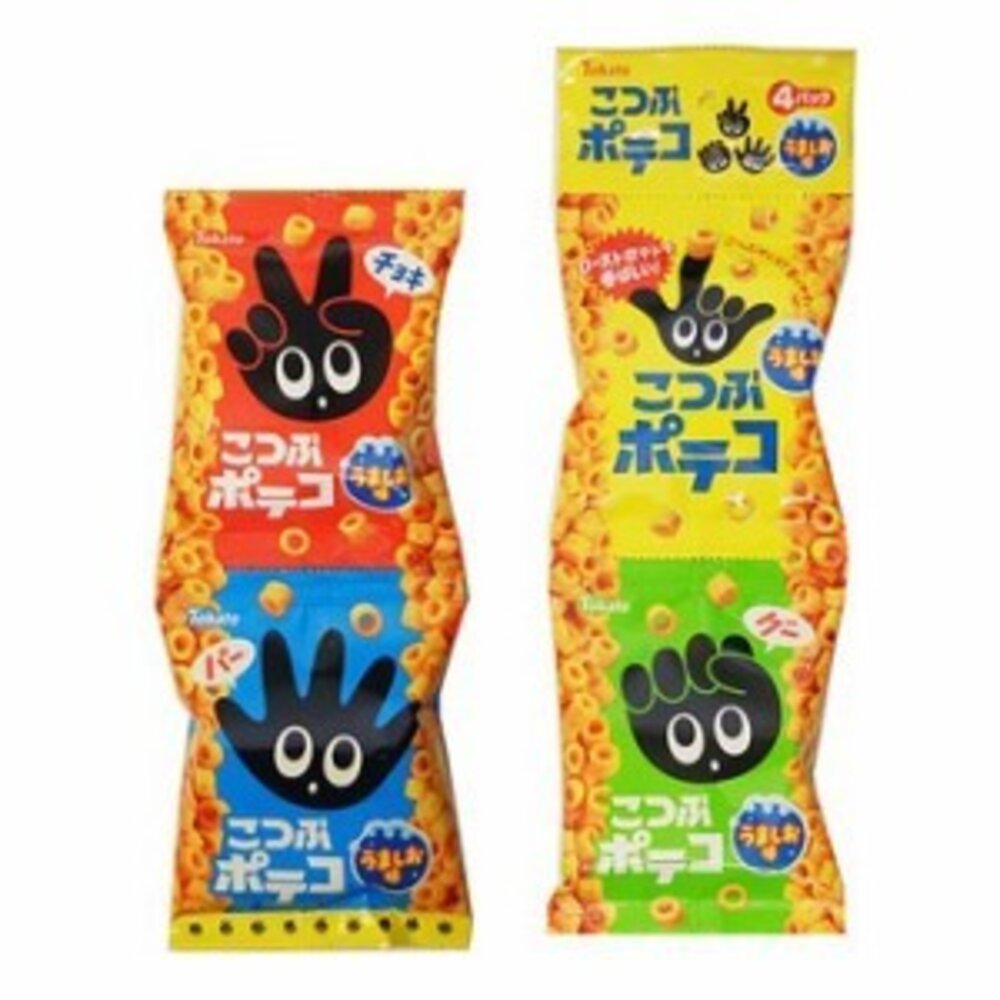 316656058-日本 東鳩製菓 Tohato 薄鹽 手指圈圈餅乾 串包 手指洋芋圈圈四連 迷你手指圈圈餅