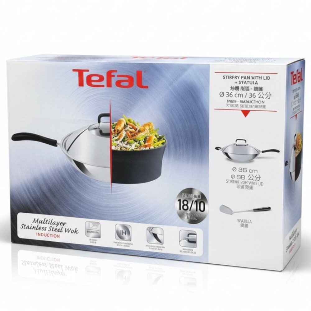 3168430179790-Tefal 法國 特福 多層鋼單柄炒鍋 炒鍋 36cm 單柄炒鍋 (加蓋)
