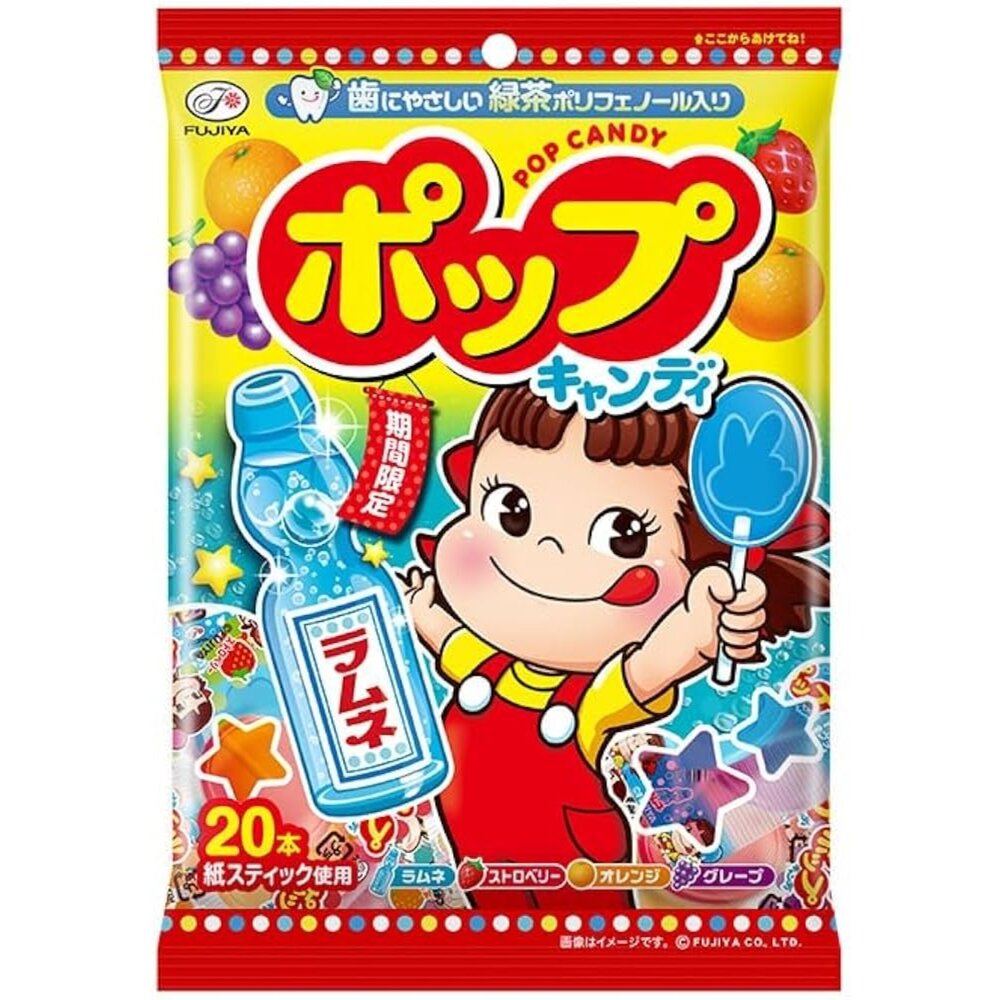 35515174-日本 不二家 FUJIYA 牛奶妹 棒棒糖 不二家棒棒糖 紫葡萄 草莓 蜜柑 蘇打 POP棒棒糖