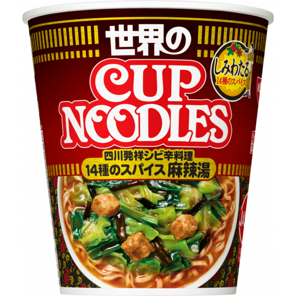 40262107738-日本 NISSIN 日清 杯麵 泡麵 四川麻辣風味 四川 麻辣