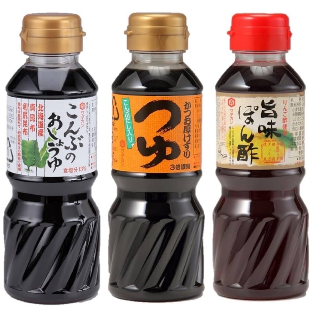 41251628814-日本 萬達寬 醬油系列 旨味桔醋 昆布醬油 鰹魚味露 調味醬油 調味品 麵味露