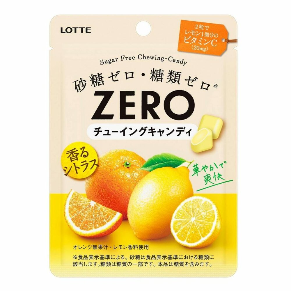 42612660956-日本 LOTTE 樂天 ZERO 脆皮軟糖 軟糖 檸檬柑橘糖 檸檬 柑橘 脆皮 零