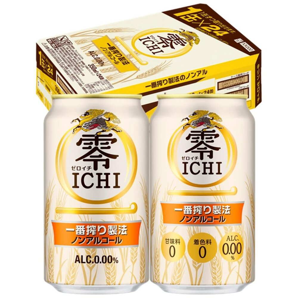 43104896506-(箱出) 日本 麒麟 KIRIN 零ICHI 無酒精啤酒風味飲料 350ml*24罐