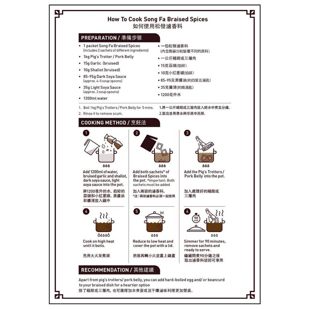 新加坡 SONGFA 松發 肉骨茶香料 滷肉香料 魯肉 魯香料 滷香料 肉骨茶 潮州-圖片-1