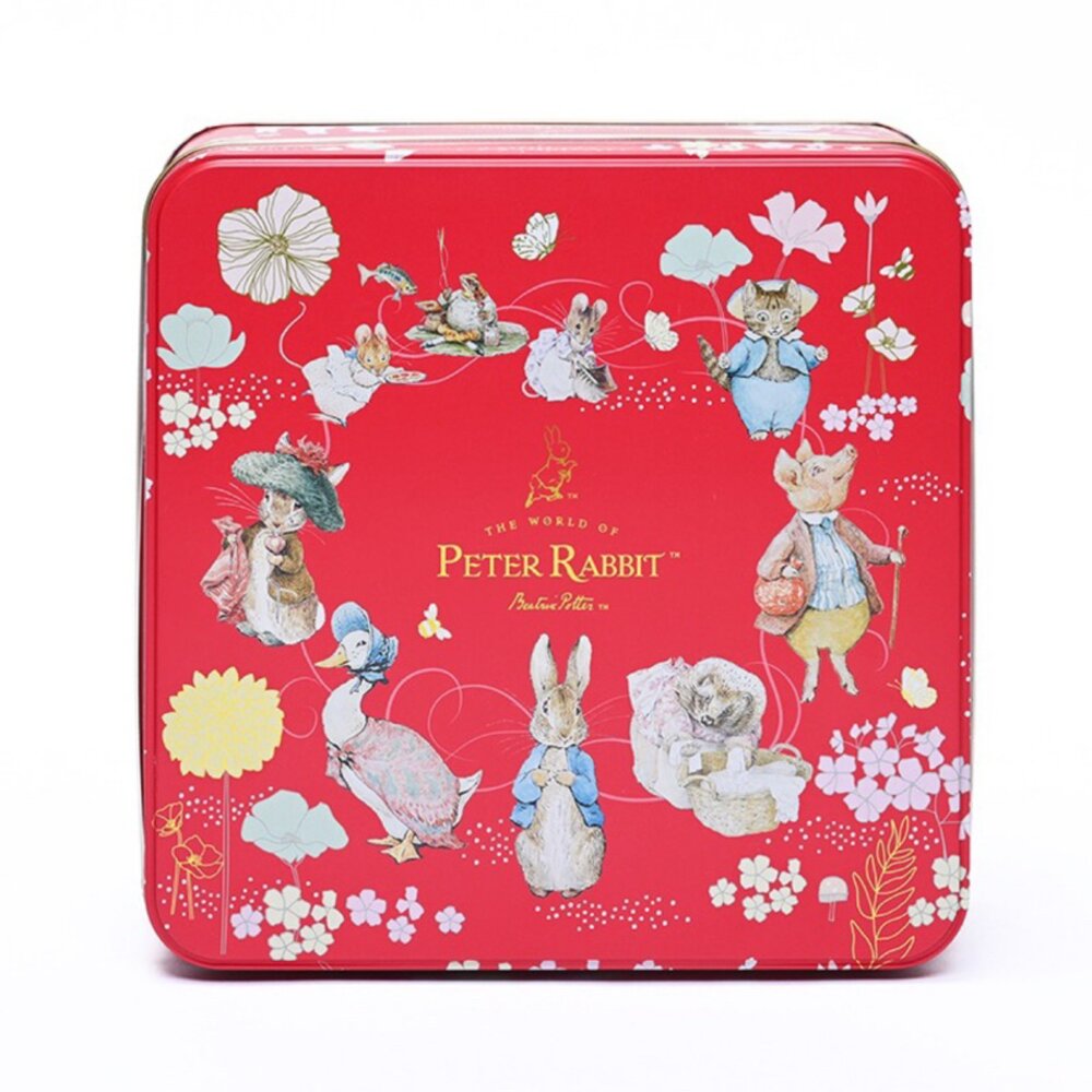 4713139010098-台灣 PETER RABBIT 比得兔家族蛋捲禮盒 蛋捲禮盒 原味蛋捲 比得兔 送禮 附提袋
