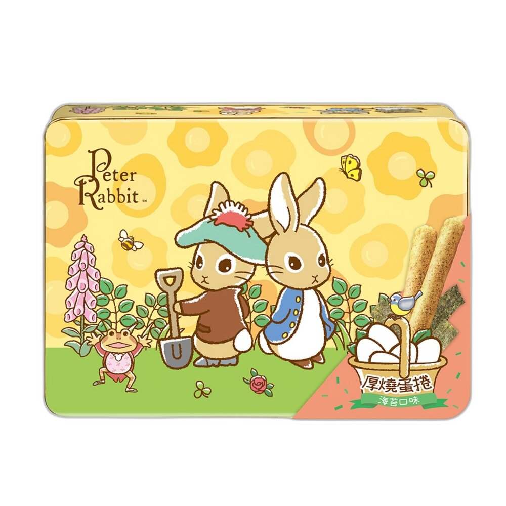 4713139018292-台灣 PETER RABBIT 比得兔 厚燒海苔蛋捲禮盒 禮盒 蛋捲禮盒 附提袋 送禮 中秋節 春節 厚燒 海苔 蛋捲