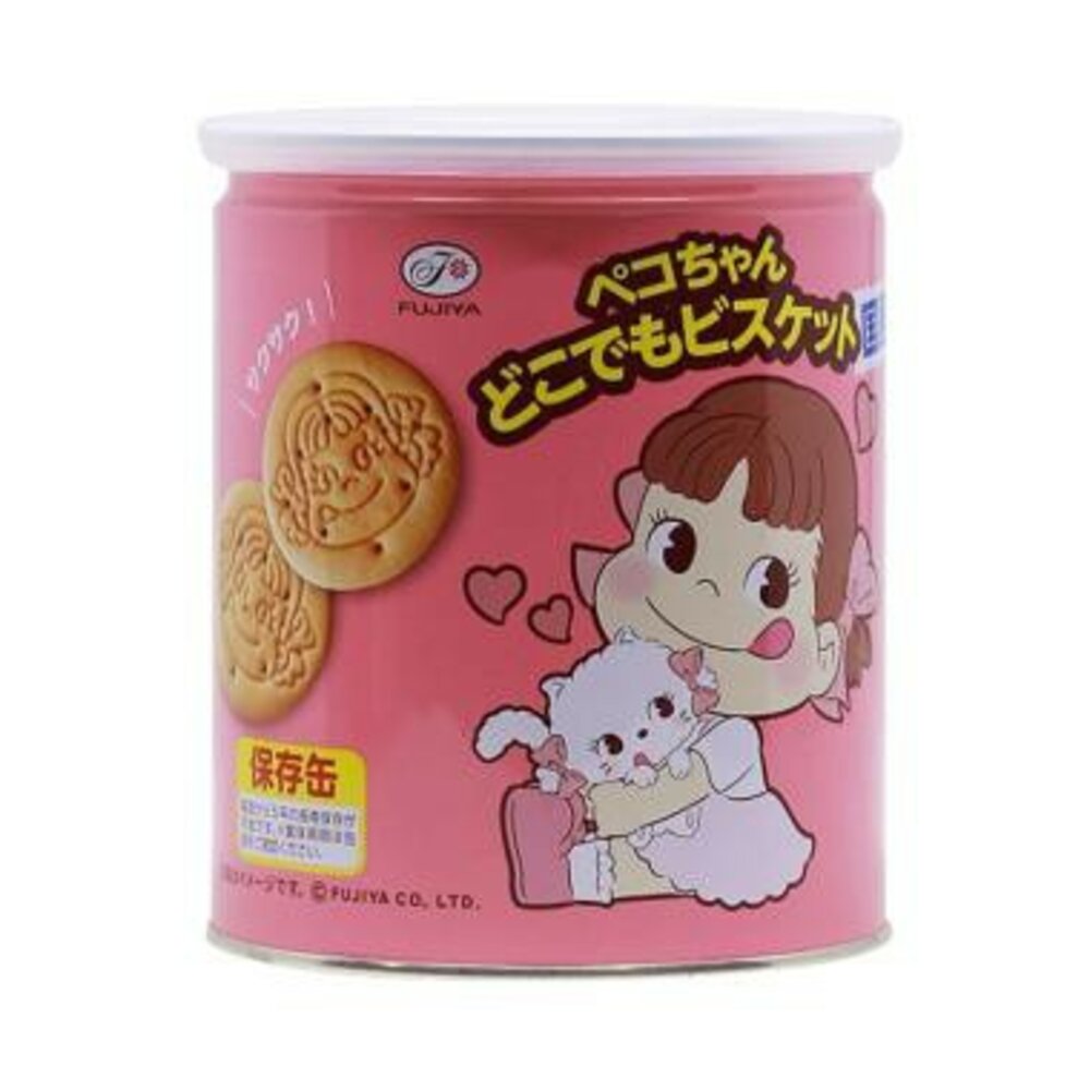 4744448179-日本 不二家 FUJIYA 牛奶妹 Peko 牛奶餅乾 餅乾保存罐 防災餅乾 鈣 造型餅乾