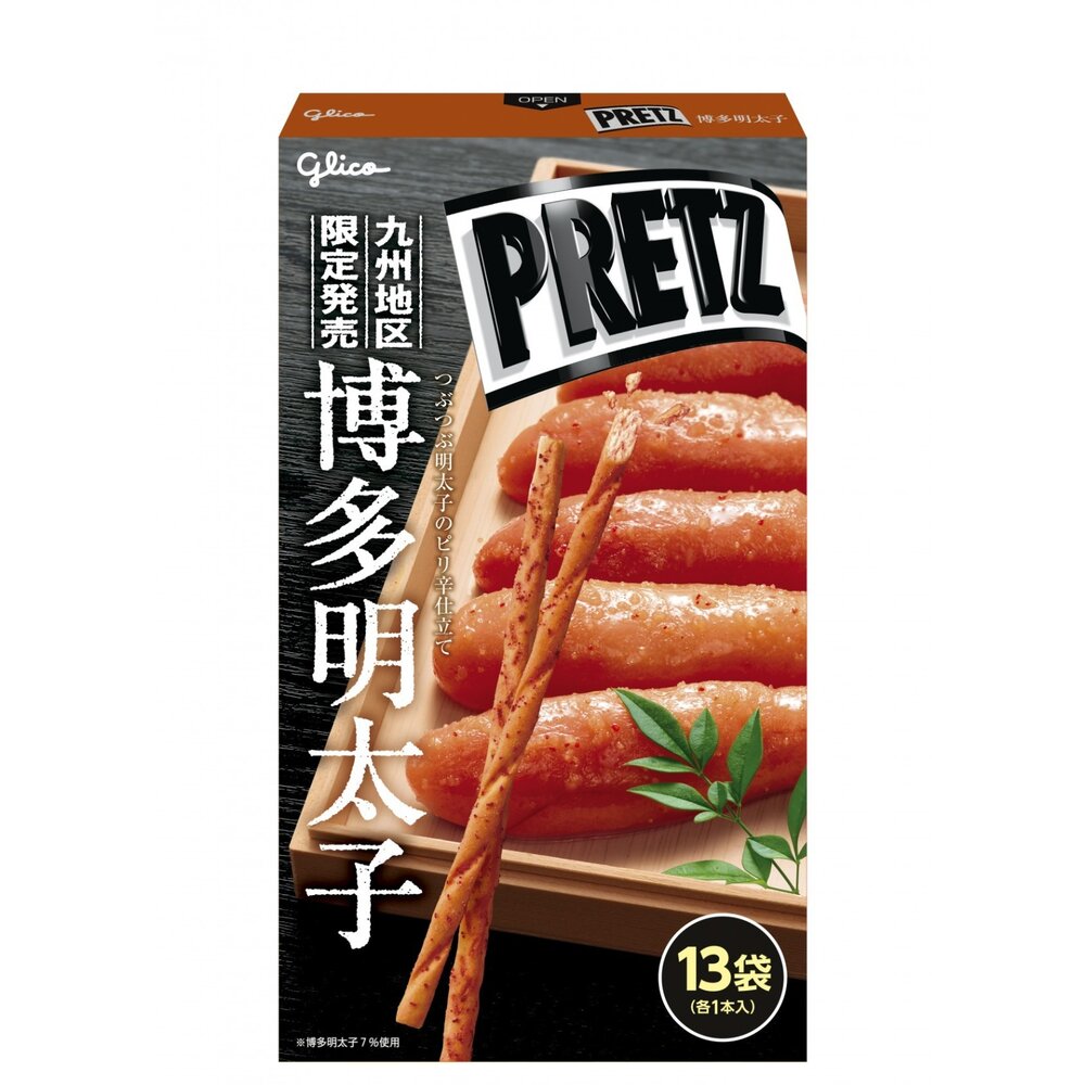 4901005560734-日本 固力果 Glico 普立茲棒 PRETZ 博多明太子味 餅乾棒 明太子風味餅乾棒