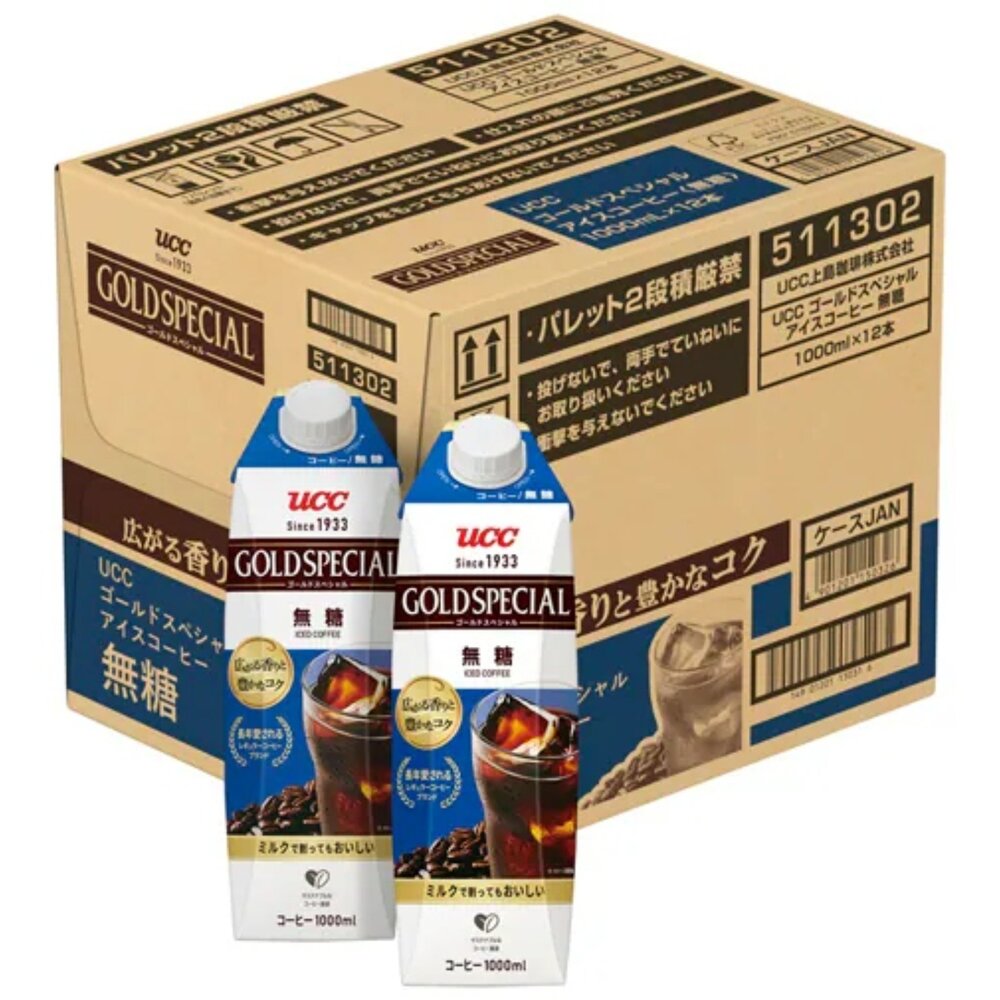 4901201151-箱出-日本 UCC 無糖 咖啡 咖啡液 即飲 冰咖啡 12罐/箱