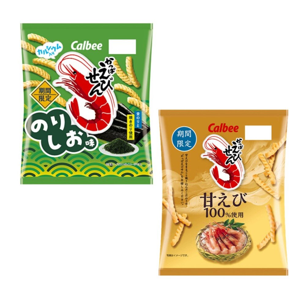 490133011-日本 卡樂比 calbee 蝦條餅 蝦條餅乾 餅乾 蝦條 海苔鹽味 甜蝦味 餅乾條