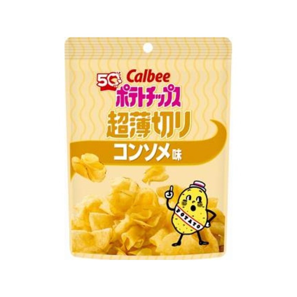 4901330922948-日本 Calbee 加樂比 卡樂比 超薄片 洋芋片 薯片 雞汁風味