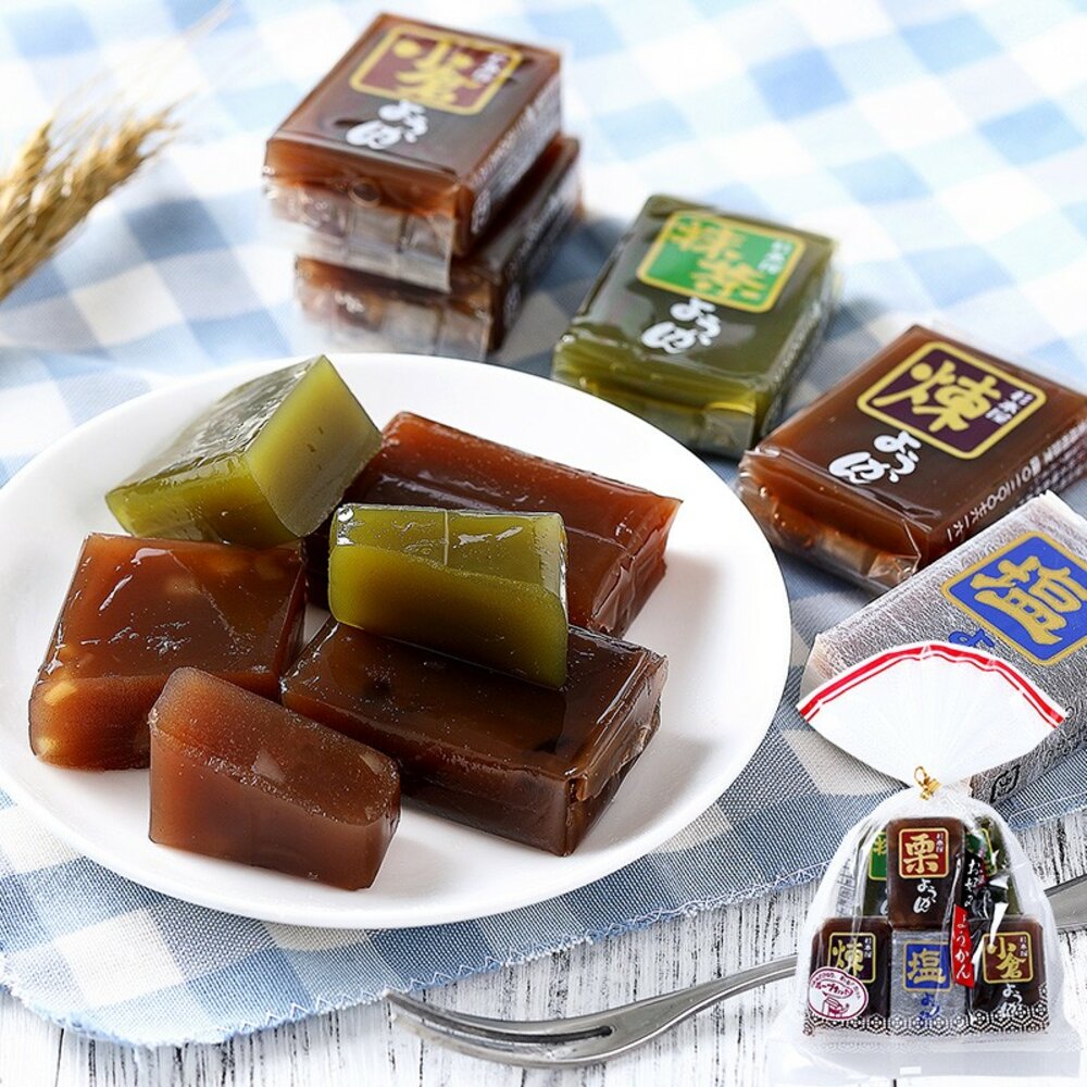 日本 杉本屋 迷你羊羹 三種栗子 風味羊羹 日本羊羹 羊羹 豆沙 栗子羊羹-圖片-1