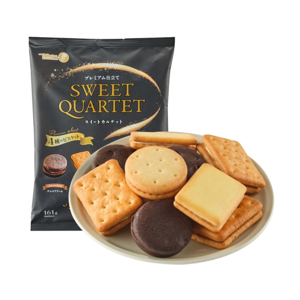 日本 寶製菓 Takara 綜合餅乾 四種 綜合夾心餅 奶油 起司 可可 楓糖 夾心餅-圖片-1