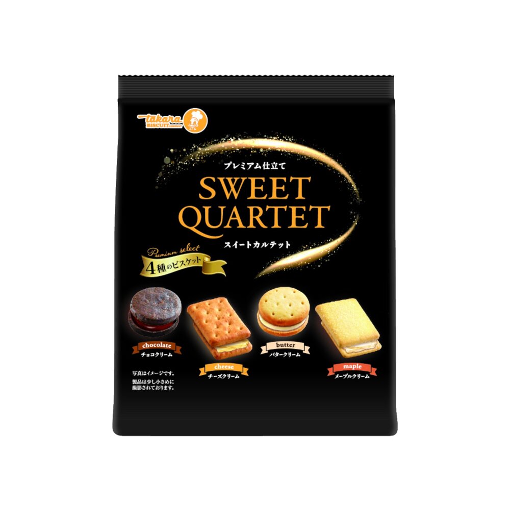 49020880-日本 寶製菓 Takara 綜合餅乾 四種 綜合夾心餅 奶油 起司 可可 楓糖 夾心餅