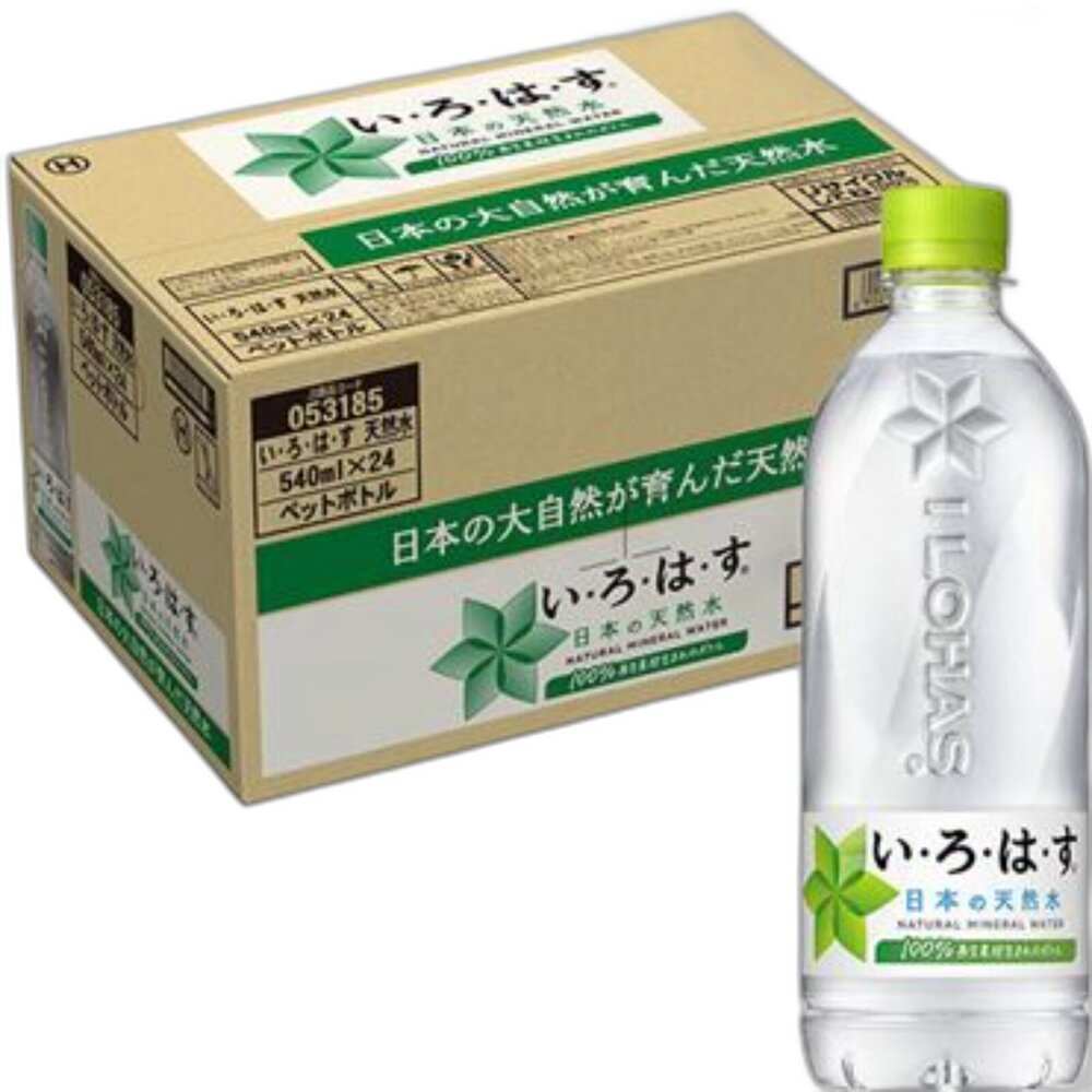 4902102148603-[箱購]日本可口可樂ILOHAS天然水540ML礦泉水水 24瓶/箱