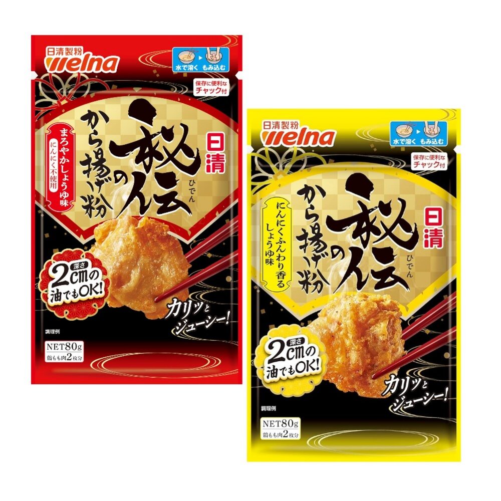 4902110253115-日本 日清製粉 Nelna 秘傳炸雞粉 炸雞粉 調味粉 炸雞用粉 醬油風味 蒜味醬油