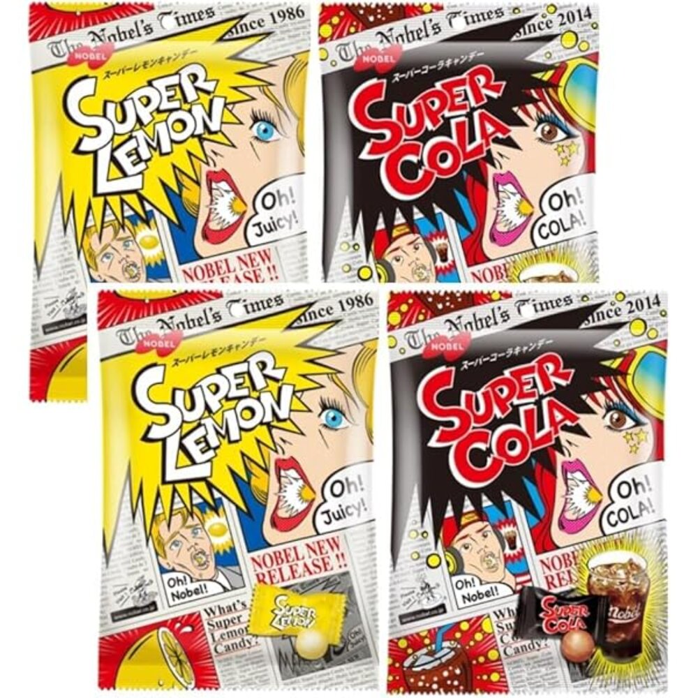 49478515-日本 諾貝爾 NOBEL 超級汽水糖  超級綜合 可樂 蘇打 檸檬 超級糖果 日本超級糖
