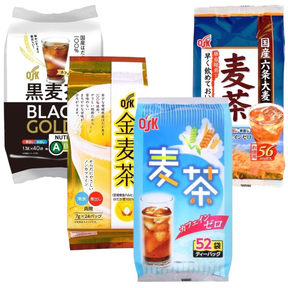 6017673491-日本小谷穀粉 OSK 六條麥茶 麥茶 日本麥茶 沖泡麥茶 六条麥茶 紅豆茶包 可冷沖熱泡 日本原裝