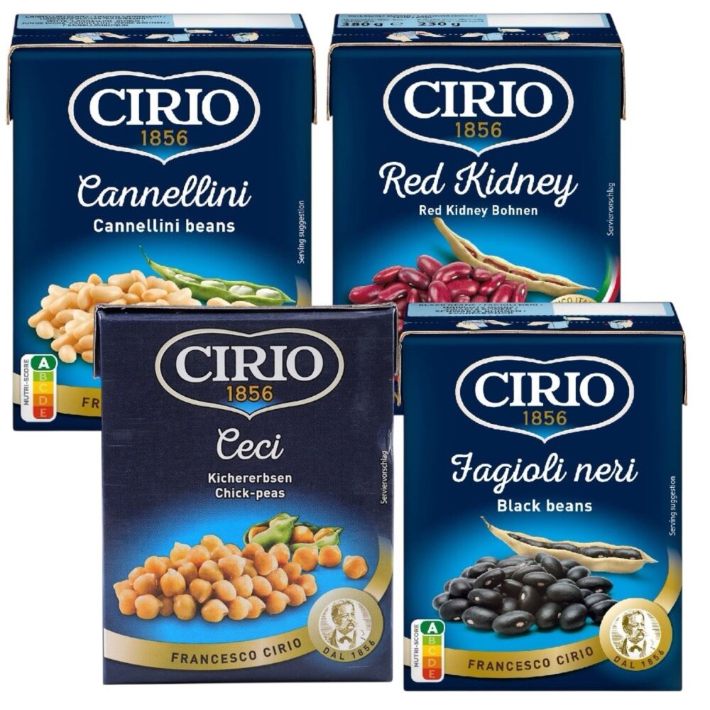8001440132506-義大利 CIRIO 紅腰豆 白腰豆 黑豆 鷹嘴都 CIRIO埃及豆鷹嘴豆 鋁箔