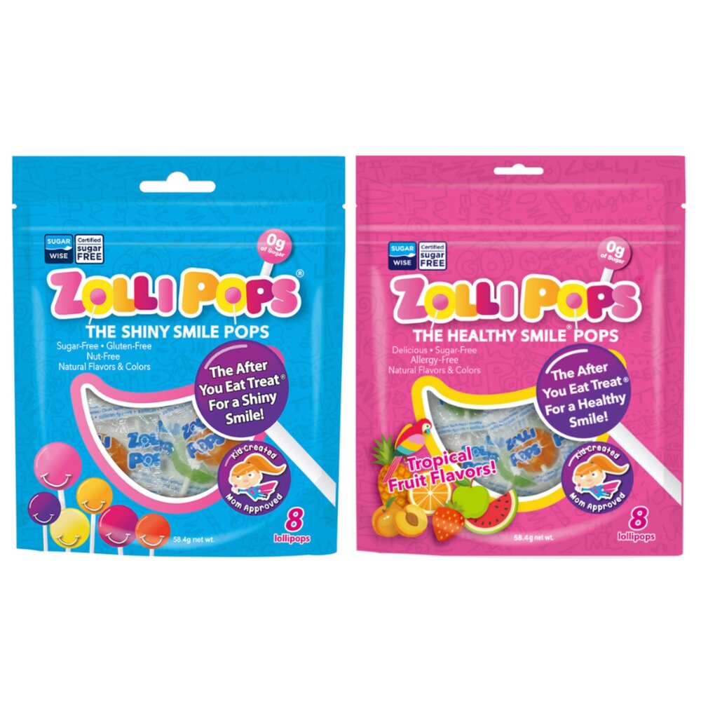 8664821038-美國 Zollipops 木糖醇無糖棒棒糖 綜合水果 熱帶水果 無糖棒棒糖 棒棒糖