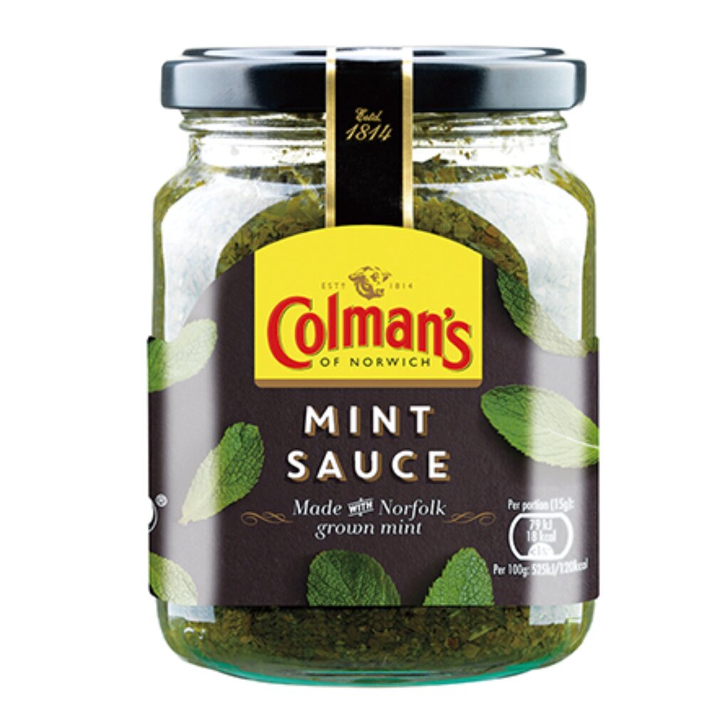 8714100536186-英國 Colman's 薄荷葉醬 薄荷葉醬料 薄荷 調味品 排餐醬 調味醬 薄荷葉