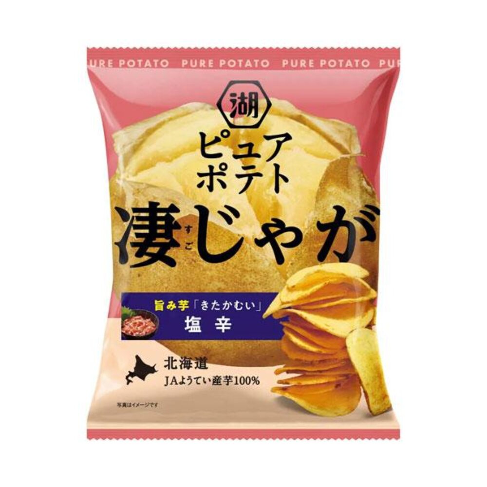 日本 湖池屋 PurePotato 厚切 富良 薯片 奶油洋芋片 洋芋片 馬鈴薯薯片-圖片-1