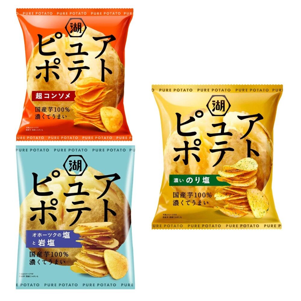 日本 湖池屋 PurePotato 厚切 富良 薯片 奶油洋芋片 洋芋片 馬鈴薯薯片-圖片-2
