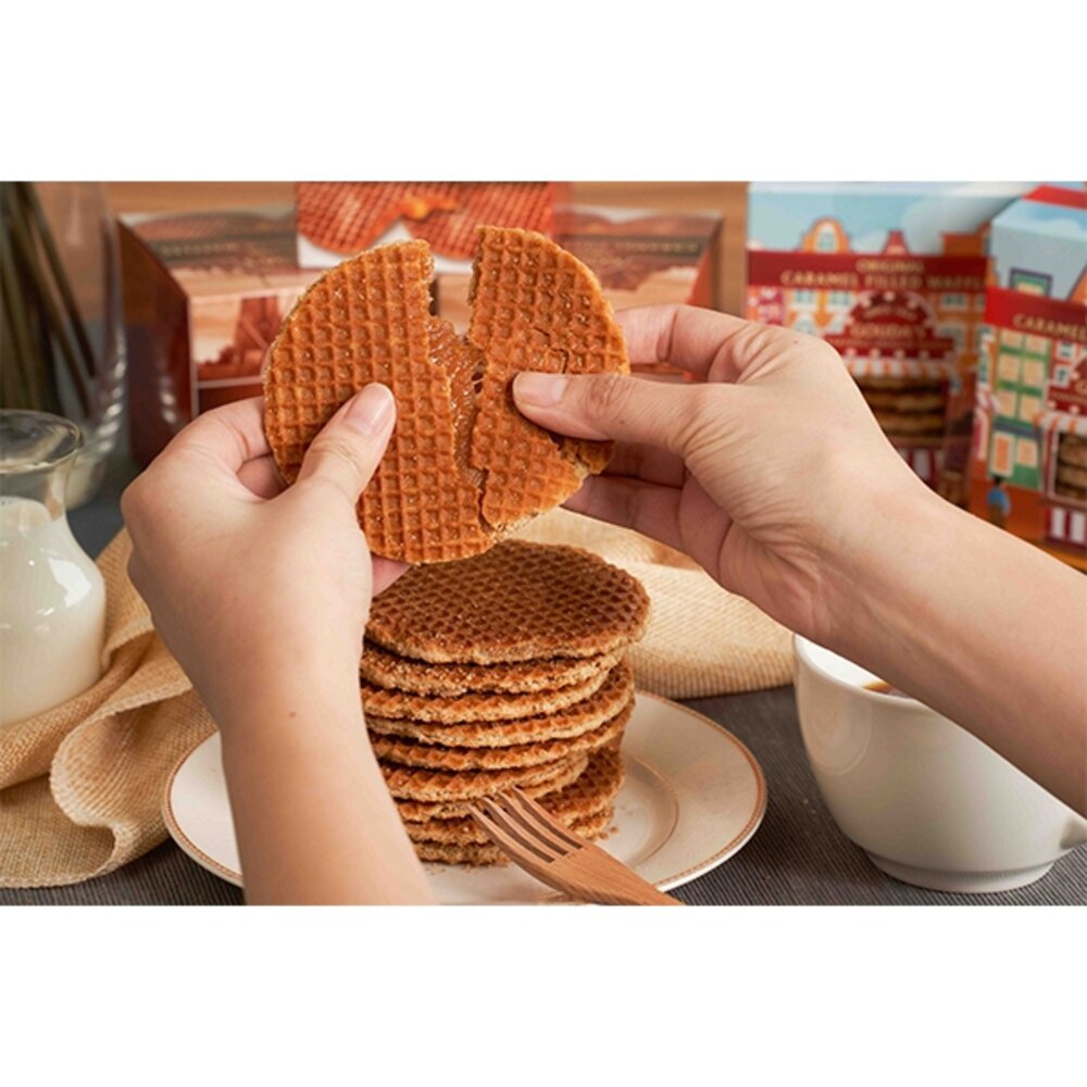 荷蘭 高達 Gouda’s 荷蘭傳統糖漿煎餅 荷式焦糖煎餅 高達脆餅 高達煎餅 荷蘭焦糖餅乾 七七老大-圖片-2